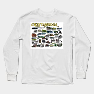 Chattanooga Map Art Long Sleeve T-Shirt